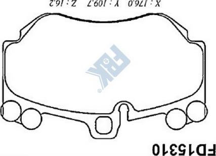 FBK FD15310 - Kit de plaquettes de frein, frein à disque cwaw.fr