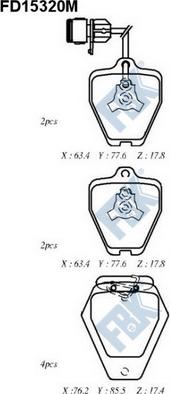 FBK FD15320M - Kit de plaquettes de frein, frein à disque cwaw.fr