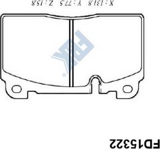 FBK FD15322 - Kit de plaquettes de frein, frein à disque cwaw.fr