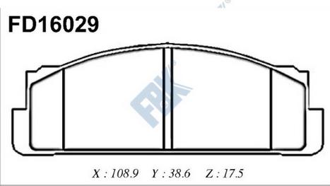 FBK FD16029 - Kit de plaquettes de frein, frein à disque cwaw.fr