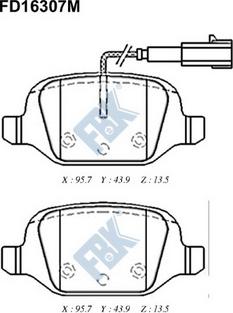 FBK FD16307M - Kit de plaquettes de frein, frein à disque cwaw.fr