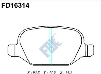 FBK FD16314 - Kit de plaquettes de frein, frein à disque cwaw.fr