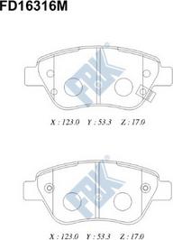 FBK FD16316M - Kit de plaquettes de frein, frein à disque cwaw.fr