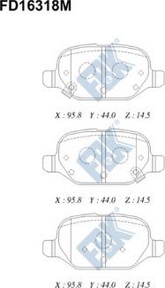 FBK FD16318M - Kit de plaquettes de frein, frein à disque cwaw.fr