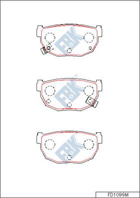 FBK FD1099M - Kit de plaquettes de frein, frein à disque cwaw.fr