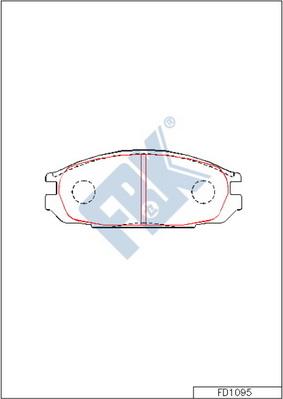 FBK FD1095 - Kit de plaquettes de frein, frein à disque cwaw.fr