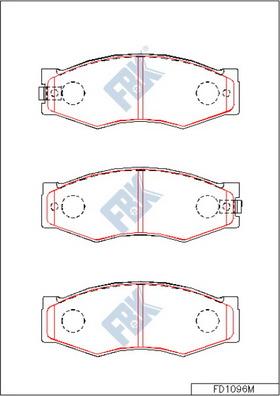 FBK FD1096M - Kit de plaquettes de frein, frein à disque cwaw.fr