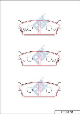 FBK FD1047M - Kit de plaquettes de frein, frein à disque cwaw.fr