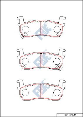 FBK FD1055M - Kit de plaquettes de frein, frein à disque cwaw.fr