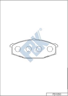 FBK FD1050 - Kit de plaquettes de frein, frein à disque cwaw.fr