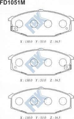 FBK FD1051M - Kit de plaquettes de frein, frein à disque cwaw.fr