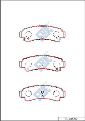 FBK FD1053M - Kit de plaquettes de frein, frein à disque cwaw.fr