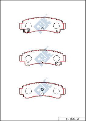 FBK FD1069M - Kit de plaquettes de frein, frein à disque cwaw.fr