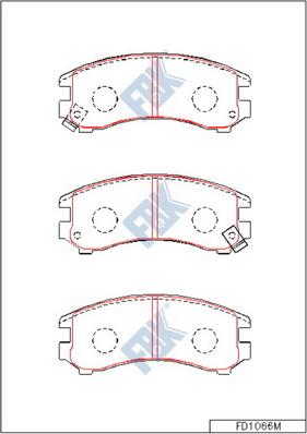 FBK FD1066M - Kit de plaquettes de frein, frein à disque cwaw.fr