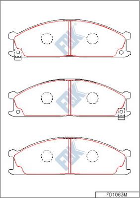 FBK FD1063M - Kit de plaquettes de frein, frein à disque cwaw.fr