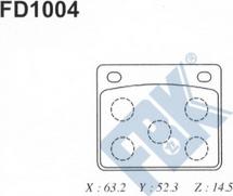 FBK FD1004 - Kit de plaquettes de frein, frein à disque cwaw.fr