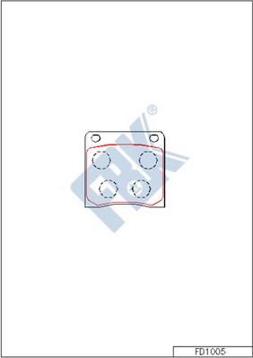 FBK FD1005 - Kit de plaquettes de frein, frein à disque cwaw.fr