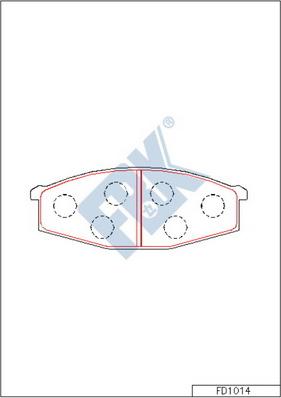 FBK FD1014 - Kit de plaquettes de frein, frein à disque cwaw.fr