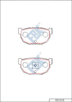 FBK FD1015 - Kit de plaquettes de frein, frein à disque cwaw.fr