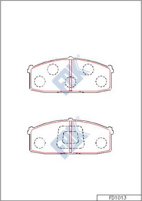 FBK FD1013 - Kit de plaquettes de frein, frein à disque cwaw.fr