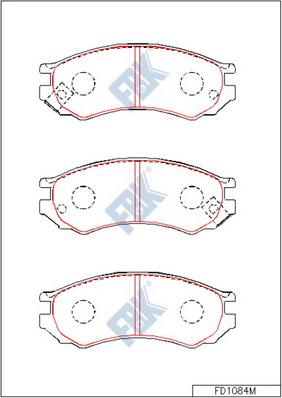 FBK FD1084M - Kit de plaquettes de frein, frein à disque cwaw.fr