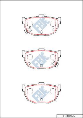 FBK FD1087M - Kit de plaquettes de frein, frein à disque cwaw.fr