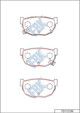 FBK FD1033M - Kit de plaquettes de frein, frein à disque cwaw.fr