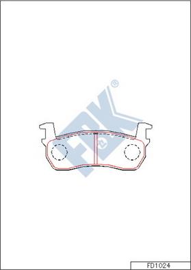 FBK FD1024 - Kit de plaquettes de frein, frein à disque cwaw.fr