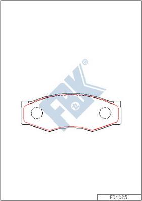 FBK FD1025 - Kit de plaquettes de frein, frein à disque cwaw.fr