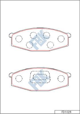 FBK FD1026 - Kit de plaquettes de frein, frein à disque cwaw.fr