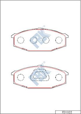 FBK FD1022 - Kit de plaquettes de frein, frein à disque cwaw.fr