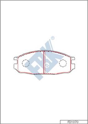 FBK FD1070 - Kit de plaquettes de frein, frein à disque cwaw.fr