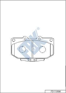 FBK FD1199M - Kit de plaquettes de frein, frein à disque cwaw.fr