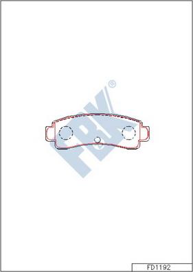 FBK FD1192 - Kit de plaquettes de frein, frein à disque cwaw.fr