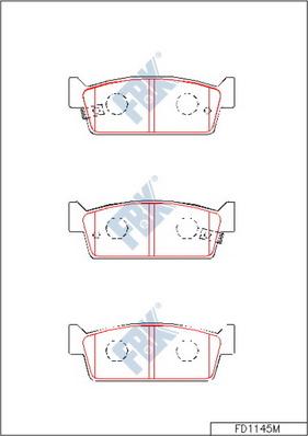 FBK FD1145M - Kit de plaquettes de frein, frein à disque cwaw.fr