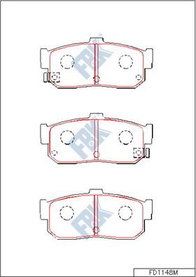 FBK FD1148M - Kit de plaquettes de frein, frein à disque cwaw.fr