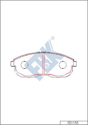 FBK FD1155 - Kit de plaquettes de frein, frein à disque cwaw.fr