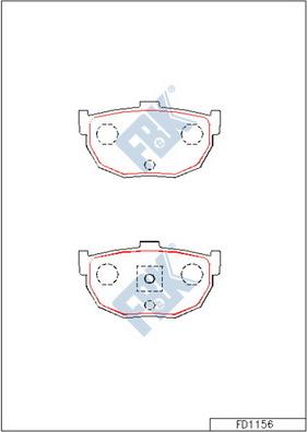 FBK FD1156 - Kit de plaquettes de frein, frein à disque cwaw.fr