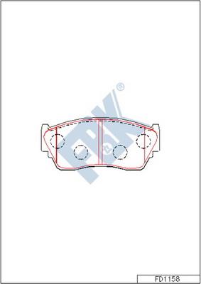 FBK FD1158 - Kit de plaquettes de frein, frein à disque cwaw.fr