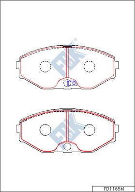 FBK FD1165M - Kit de plaquettes de frein, frein à disque cwaw.fr