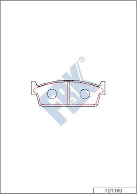 FBK FD1160 - Kit de plaquettes de frein, frein à disque cwaw.fr