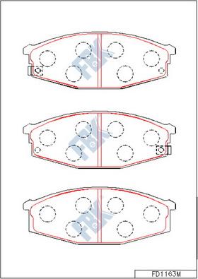 FBK FD1163M - Kit de plaquettes de frein, frein à disque cwaw.fr