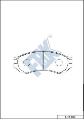 FBK FD1162 - Kit de plaquettes de frein, frein à disque cwaw.fr