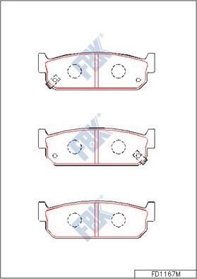 FBK FD1167M - Kit de plaquettes de frein, frein à disque cwaw.fr