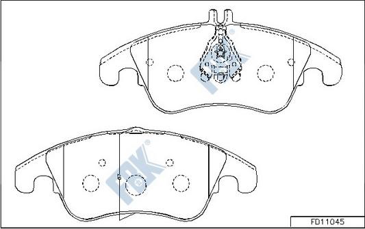 FBK FD11045 - Kit de plaquettes de frein, frein à disque cwaw.fr