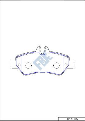 FBK FD11055 - Kit de plaquettes de frein, frein à disque cwaw.fr