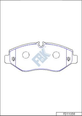 FBK FD11056 - Kit de plaquettes de frein, frein à disque cwaw.fr