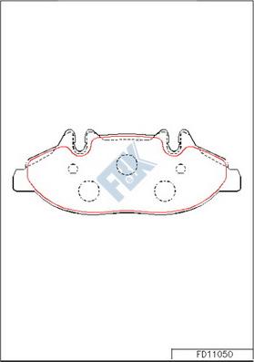 FBK FD11050 - Kit de plaquettes de frein, frein à disque cwaw.fr