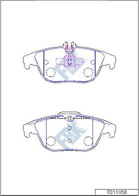 FBK FD11058 - Kit de plaquettes de frein, frein à disque cwaw.fr