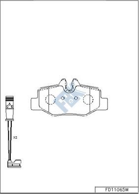 FBK FD11065M - Kit de plaquettes de frein, frein à disque cwaw.fr